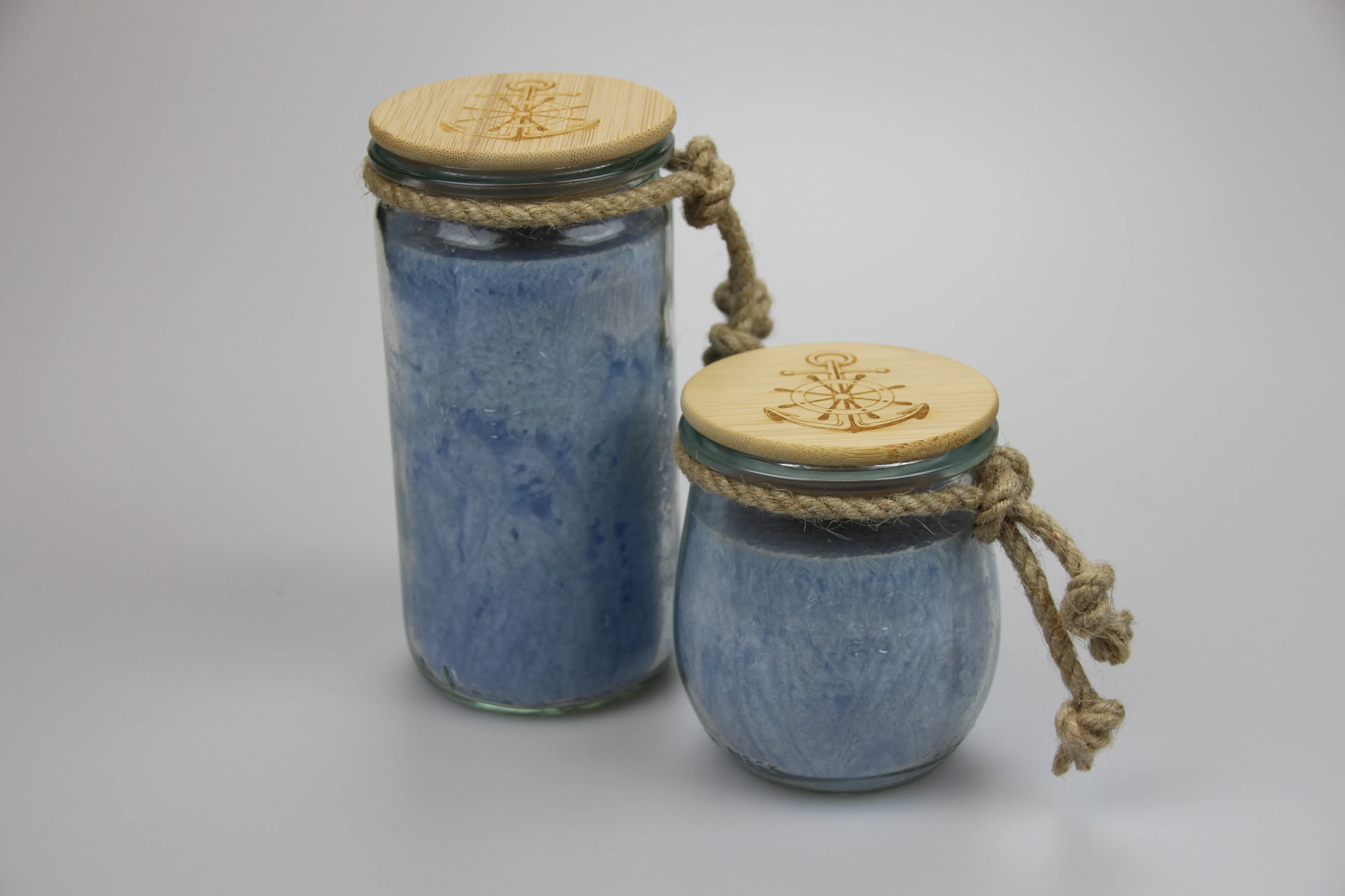 Dominikus-Ringeisen-Werkstätten Unterfranken :: Zuhause :: Kerzen :: Weckglas Anker blau - Gesamtes Produktsortiment