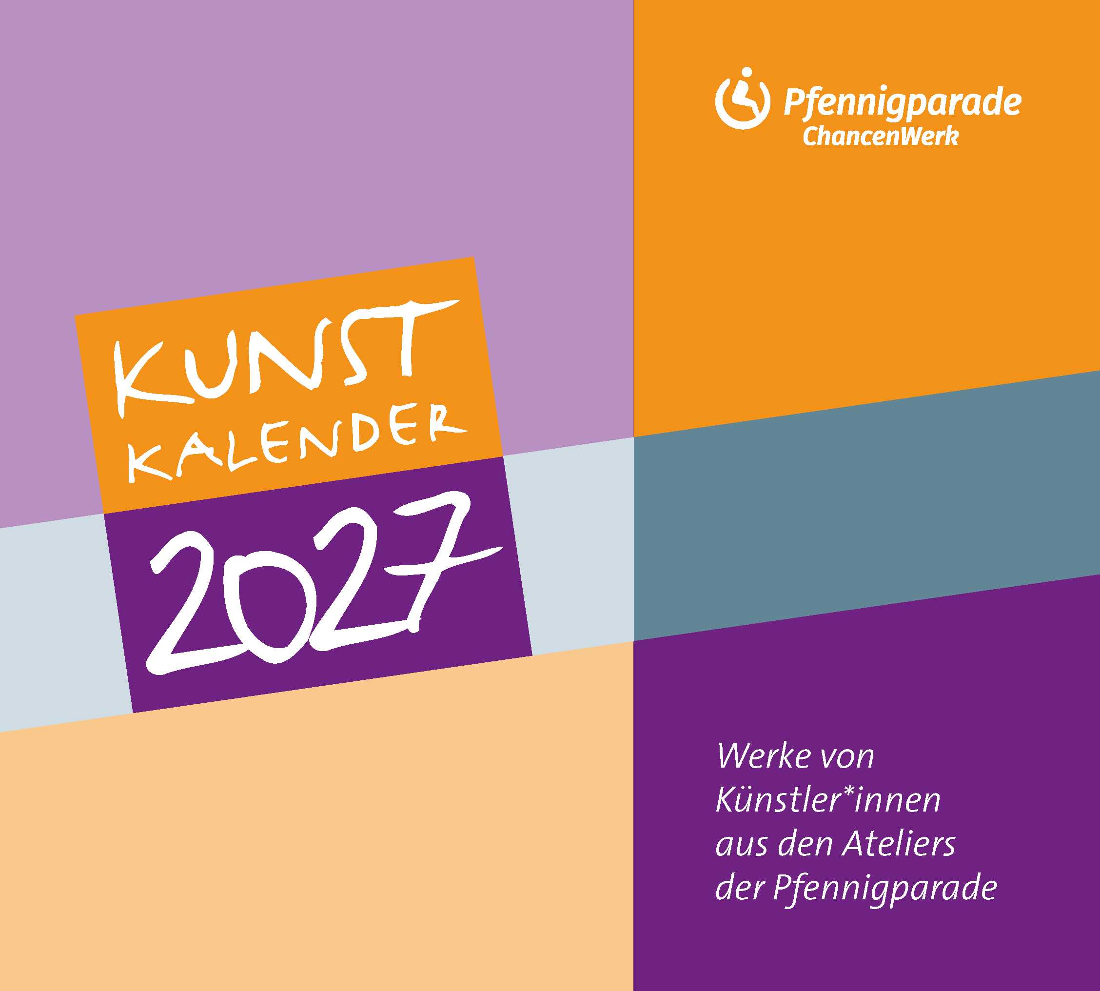 Bunter rechteckiger Kalender aus der Pfennigparade