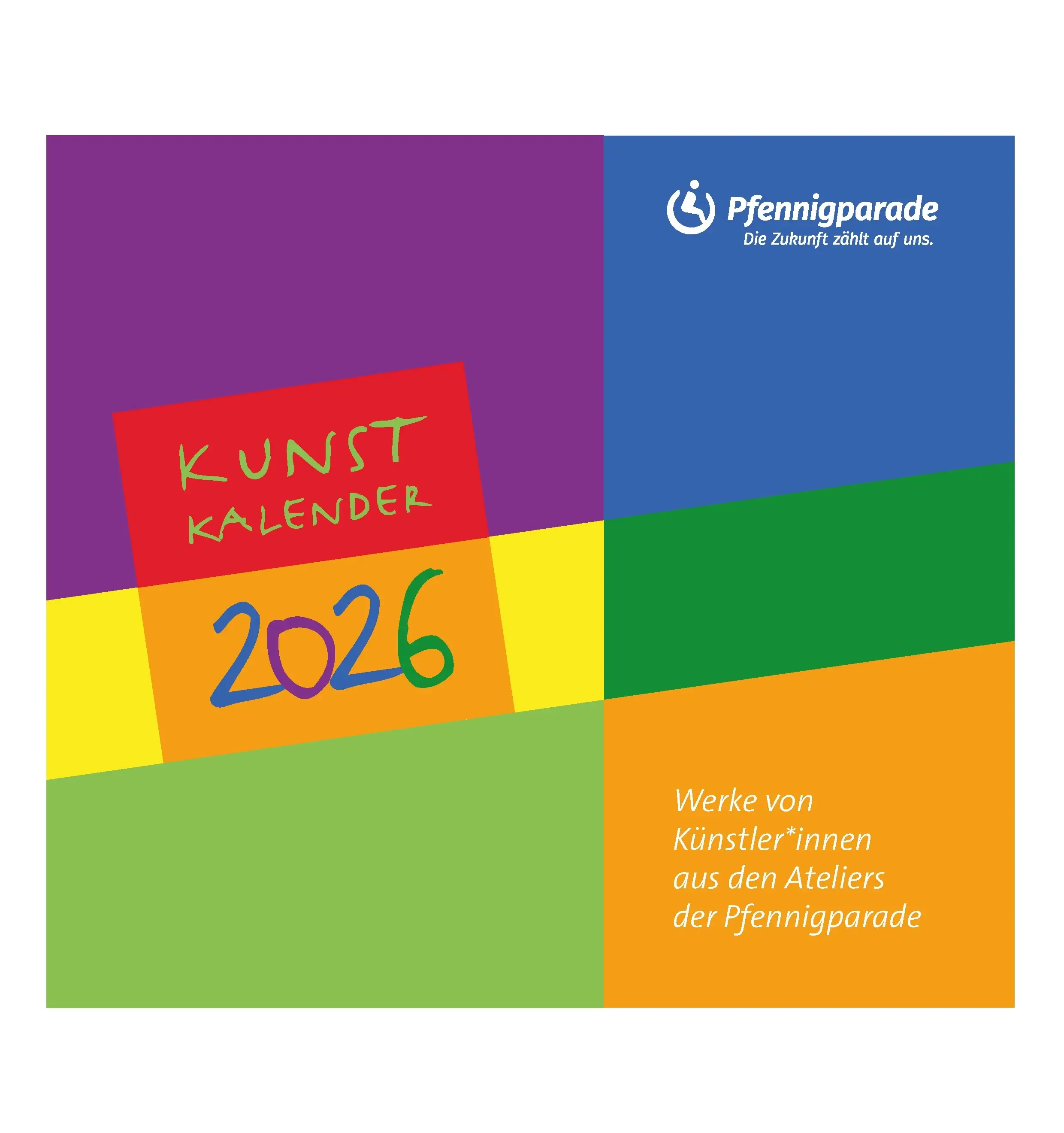 Bunter rechteckiger Kalender aus der Pfennigparade