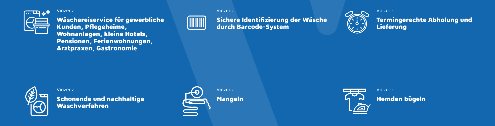 Dienstleistungen der Vinzenz Wäscherei