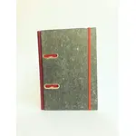 Upcycling Notizbuch aus altem Ordner handgefertigt mit Gummiband