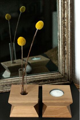 Kerzenhalter und Blumenvase Joseph