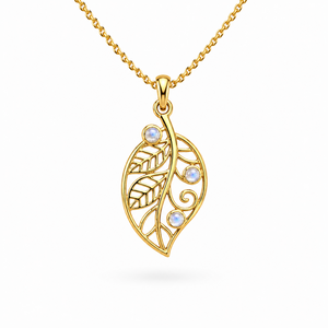 VANA Thalora Mondstein Anhänger | Gold