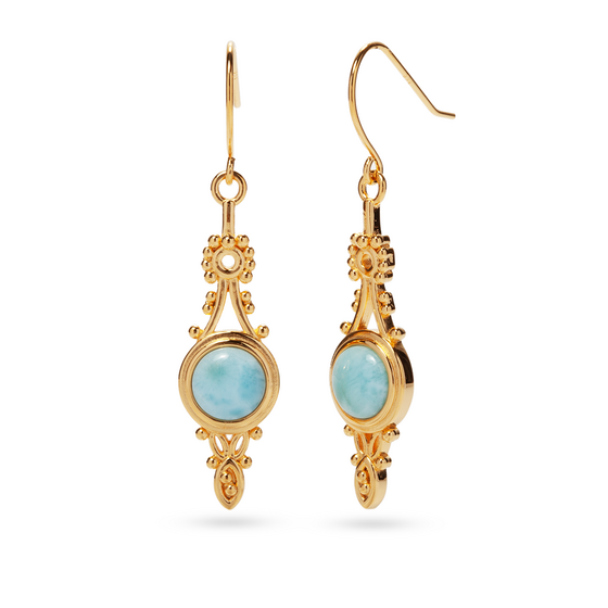 Encanto Ohrringe mit blauen Larimar-Steinen