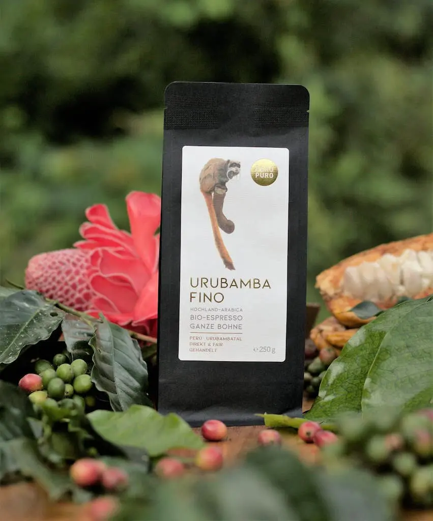 Bio Espresso | Hochland Arabica Bohnen: Urubamba Fino 250g | Ganze Bohne