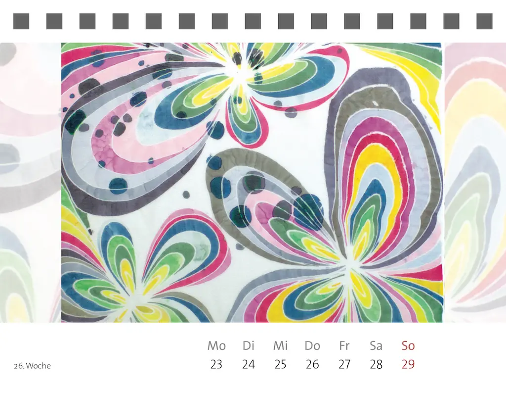 Kunstkalender der Kalenderwoche 26 mit Motiv "Flower Power"