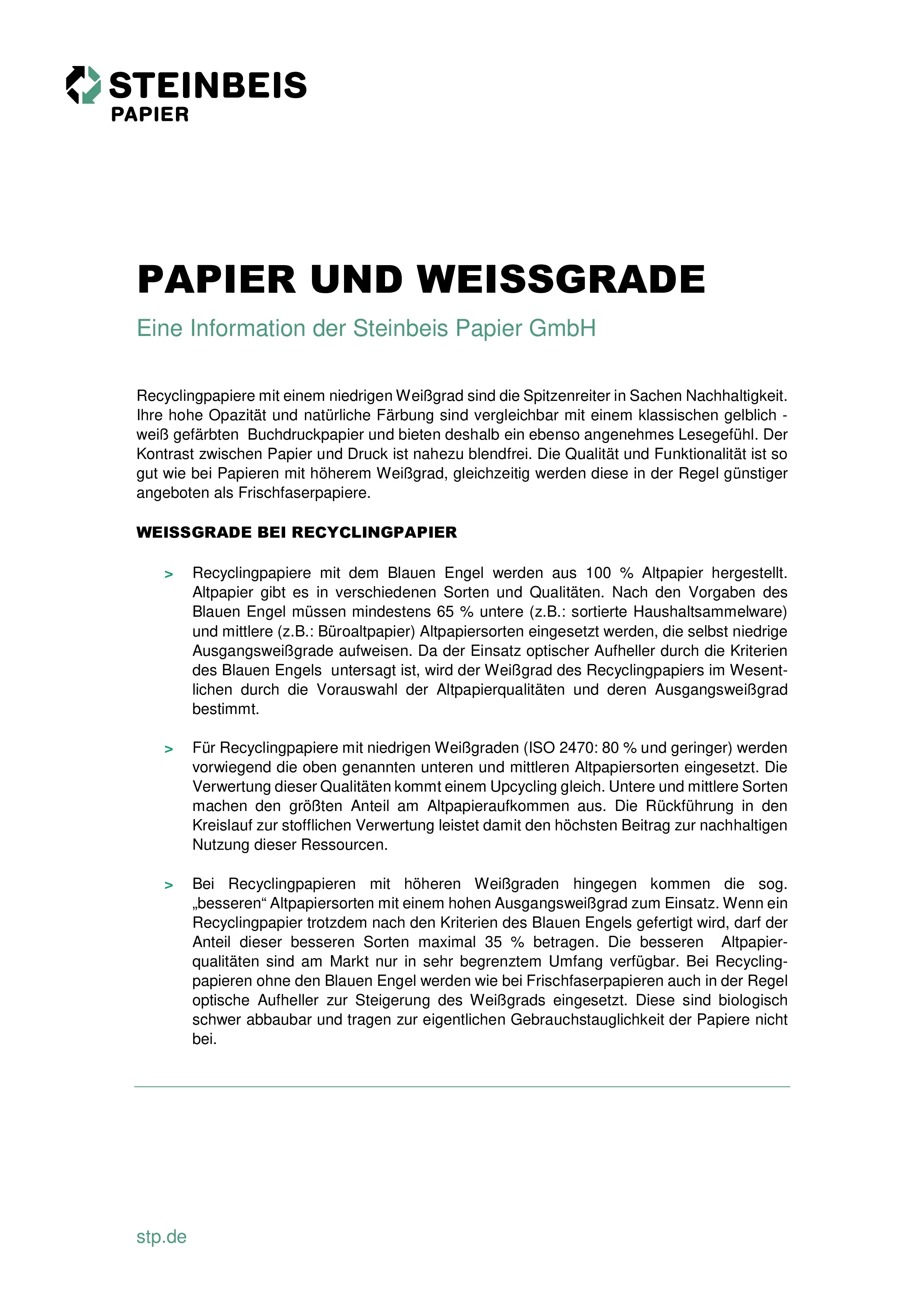 Kopierpapier No.3 Recycling, A4, 80g/m², 500 Blatt, weiß STEINBEIS