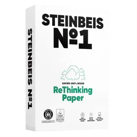 Kopierpapier Classic White-Recycling, A4, 80g/m², 500 Blatt, - STEINBEIS No.1 