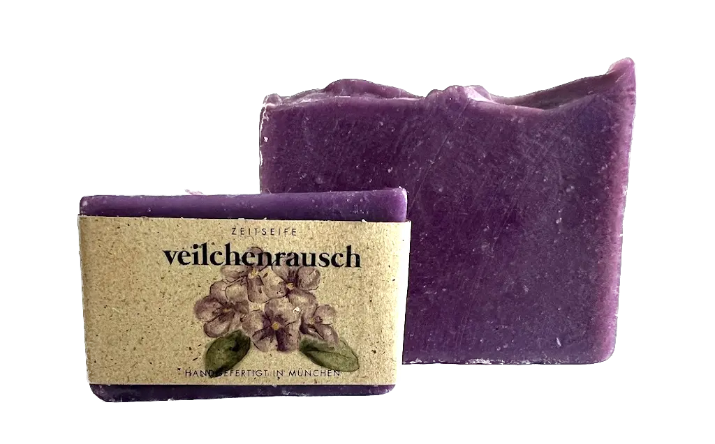 veilchenrausch Mini Naturseife 25 g ZEITSEIFE | Nachhaltig | Handgemacht | Inklusiv