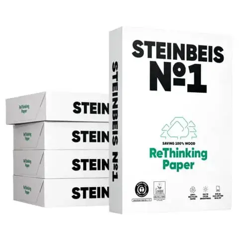 Kopierpapier Classic White-Recycling, A4, 80g/m², 500 Blatt, - STEINBEIS No.1 